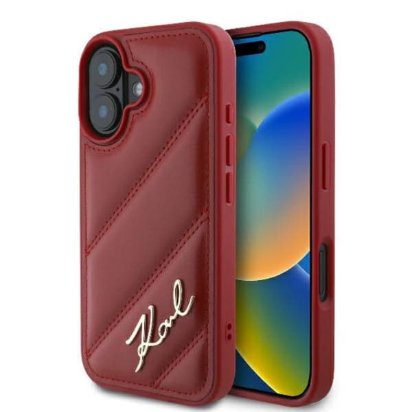 KarlLagerfeldQuiltedSignature-CaseforiPhone16(red)