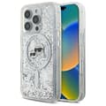 Miniatyrbild 1 av 2: Karl Lagerfeld Liquid Glitter Karl & Choupette Head MagSafe - Case for iPhone 16 Pro (transparent)