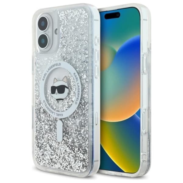 KarlLagerfeldLiquidGlitterChoupetteHeadMagSafe-CaseforiPhone16(transparent)