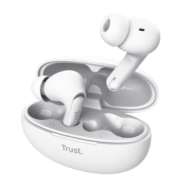 TrustYavi-WirelessIn-EarBluetoothTWSEarbudswithChargingCase&ENC(White)
