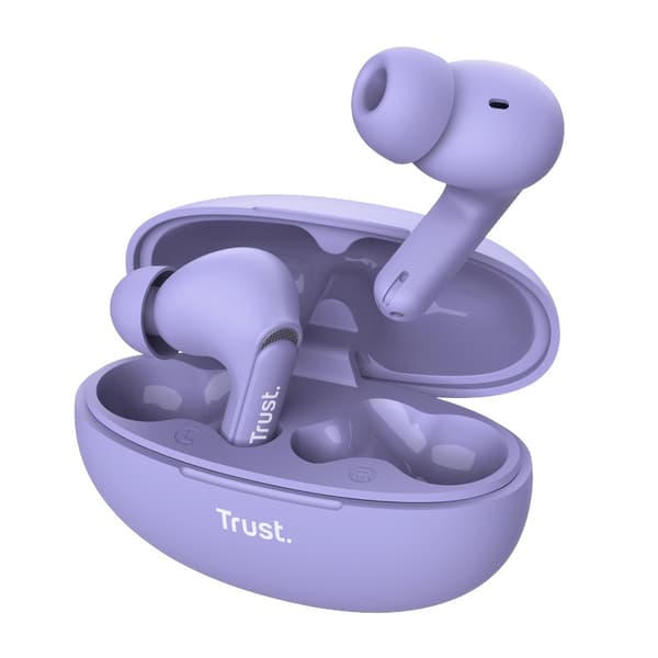 TrustYavi-WirelessIn-EarBluetoothTWSEarbudswithChargingCase&ENC(Purple)
