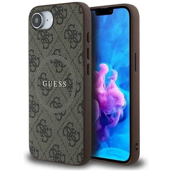 Guess4GRingClassicLogoMagSafe-CaseforiPhone16e(brown)