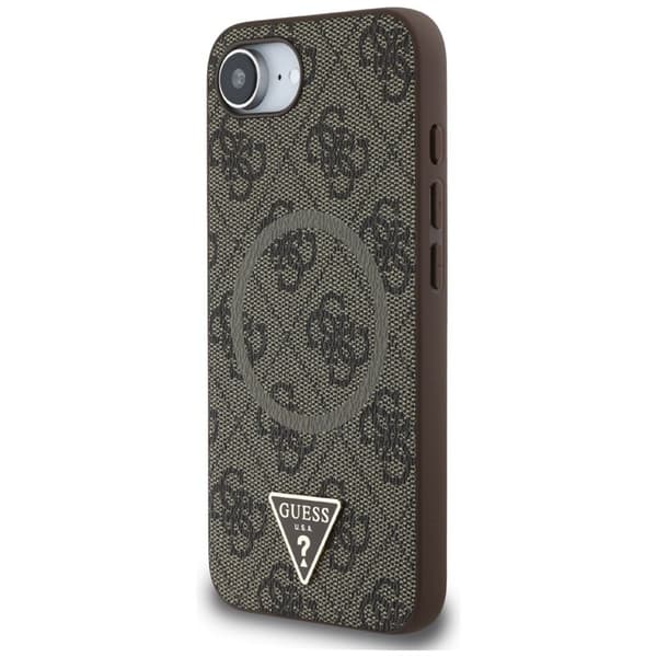 Guess4GRingTriangleLogoMagSafe-CaseforiPhone16e(brown)