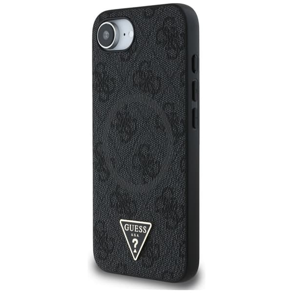 Guess 4G Ring Triangle Logo MagSafe - Case for iPhone 16e (black)