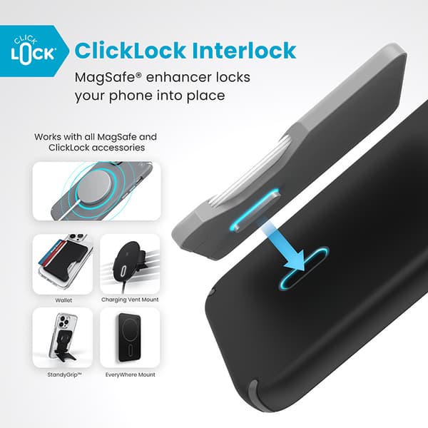 Speck Presidio2 Pro ClickLock & MagSafe - Case for iPhone 16 Plus (Black / Slate Grey / White)