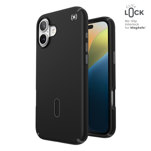 Speck Presidio2 Pro ClickLock & MagSafe - Case for iPhone 16 Plus (Black / Slate Grey / White)