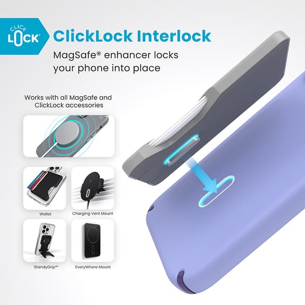 SpeckPresidio2ProClickLock&MagSafe-CaseforiPhone16Plus(FutureLavender/CassisPurple/White)