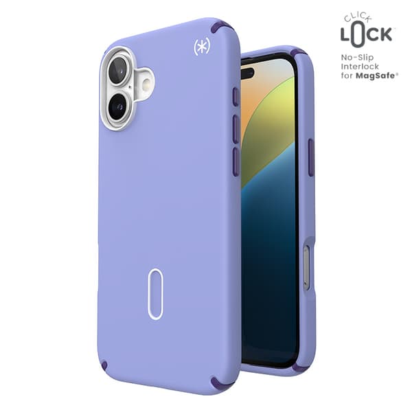 SpeckPresidio2ProClickLock&MagSafe-CaseforiPhone16Plus(FutureLavender/CassisPurple/White)