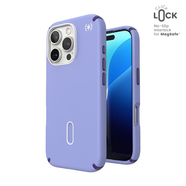 SpeckPresidio2ProClickLock&MagSafe-CaseforiPhone16Pro(FutureLavender/CassisPurple/White)