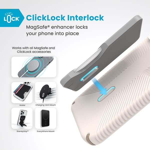 SpeckPresidio2GripClickLock&MagSafe-CaseforiPhone16ProMax(BleachedBone/HeirloomGold/HazelBrown)