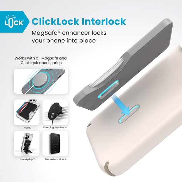 Speck Presidio2 Pro ClickLock & MagSafe - Case for iPhone 16 Pro Max (Bleached Bone / Heirloom Gold / Hazel Brown)