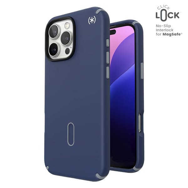 SpeckPresidio2ProClickLock&MagSafe-CaseforiPhone16ProMax(CoastalBlue/DustGrey/White)