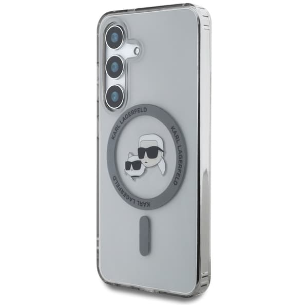 KarlLagerfeldButtonKarl&ChoupetteHeadsPrintedLogoMagSafe-CaseforSamsungGalaxyS25(Black)