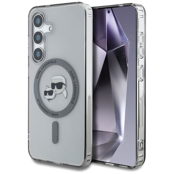 KarlLagerfeldButtonKarl&ChoupetteHeadsPrintedLogoMagSafe-CaseforSamsungGalaxyS25(Black)