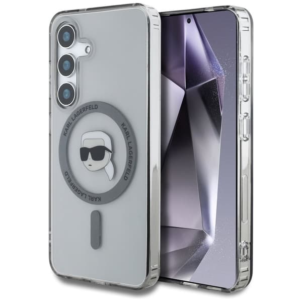 KarlLagerfeldButtonKarlHeadPrintedLogoMagSafe-CaseforSamsungGalaxyS25(Black)