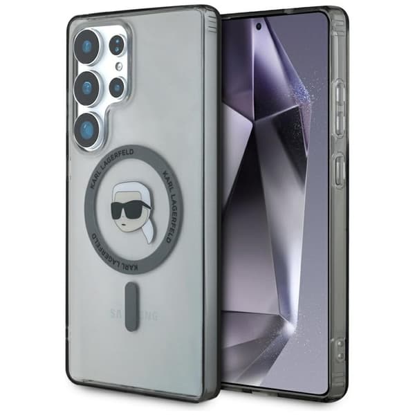 KarlLagerfeldButtonKarlHeadPrintedLogoMagSafe-CaseforSamsungGalaxyS25Ultra(Black)