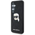 Pikkukuva 2 / 2: KarlLagerfeldLeatherMonogramPinLogoKarlHead-CaseforSamsungGalaxyS25(Black)