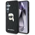 Pikkukuva 1 / 2: KarlLagerfeldLeatherMonogramPinLogoKarlHead-CaseforSamsungGalaxyS25(Black)