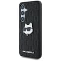 Pikkukuva 2 / 2: KarlLagerfeldLeatherMonogramPinLogoChoupetteHead-CaseforSamsungGalaxyS25+(Black)