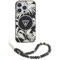 Miniatyrbild 2 av 2: GuessPalmTreesTrianglePearlStrapMagSafe-CaseforiPhone16ProMax(black)