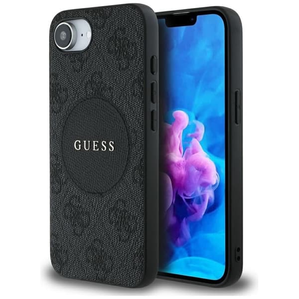 Guess4GCircleClassicLogoMagSafe-CaseforiPhone16e(black)