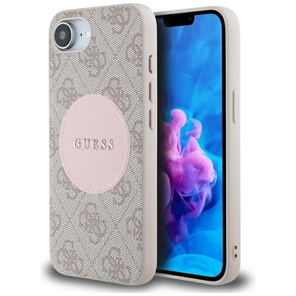 Guess 4G Circle Classic Logo MagSafe - Case for iPhone 16e (pink)