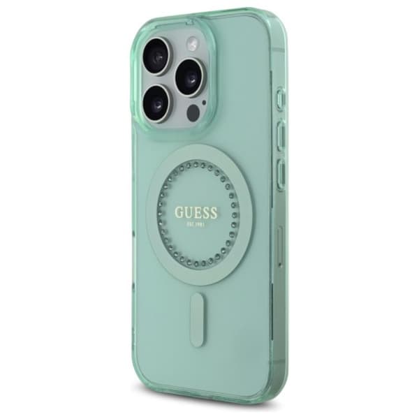 GuessIMLRhinestonesMagSafe-CaseforiPhone16ProMax(Green)