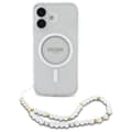 Pikkukuva 2 / 2: GuessIMLGlitterWithPearlStrapMagSafe-CaseforiPhone16Plus(Transparent)