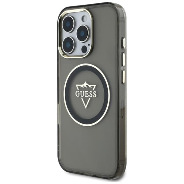 Guess IML Metal Mountain Logo MagSafe - Case for iPhone 16 Pro (black)