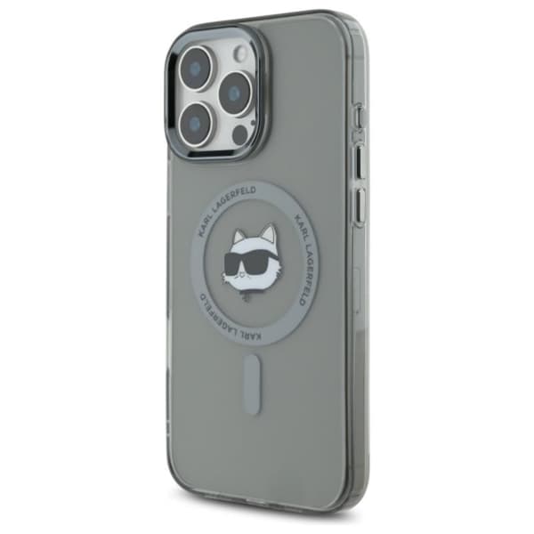 Karl Lagerfeld IML Metal Choupette Head MagSafe - Case for iPhone 16 Pro Max (black)