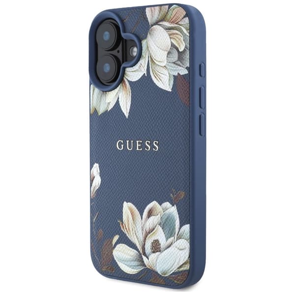 GuessGrainedPrintedFlowerPatternMagSafe-CaseforiPhone16(blue)