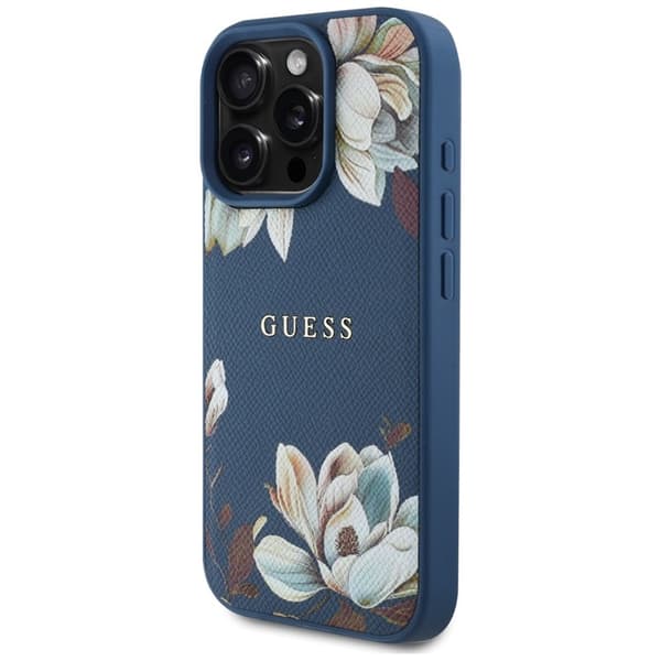 GuessGrainedPrintedFlowerPatternMagSafe-CaseforiPhone16ProMax(blue)