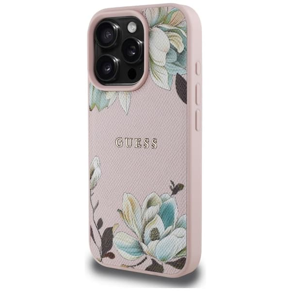 GuessGrainedPrintedFlowerPatternMagSafe-CaseforiPhone16ProMax(pink)