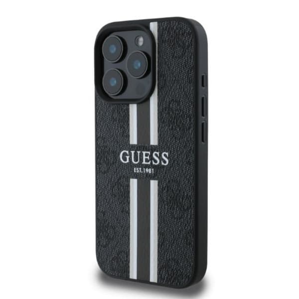 Guess 4G Printed Stripes MagSafe - Case for iPhone 16 Pro (black)
