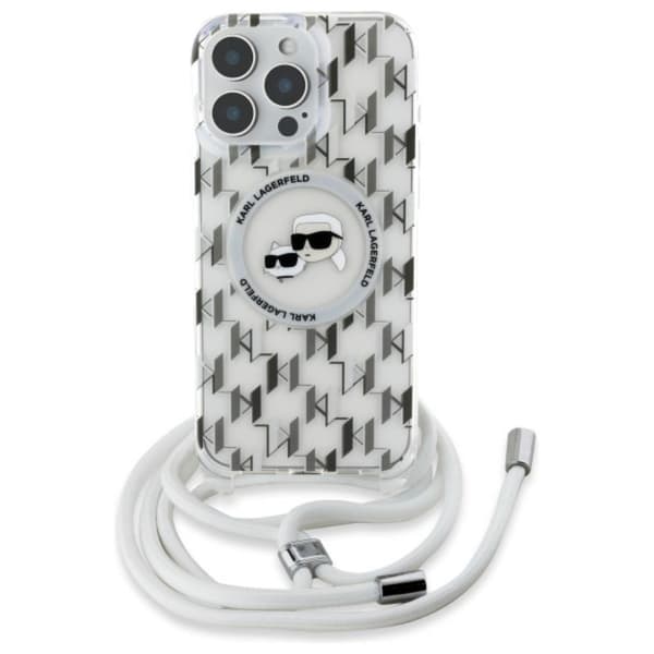 Karl Lagerfeld IML Crossbody Monogram Karl & Choupette Head MagSafe - Case for iPhone 16 Pro Max (transparent)