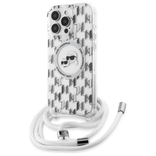 Karl Lagerfeld IML Crossbody Monogram Karl & Choupette Head MagSafe - Case for iPhone 16 Pro Max (transparent)