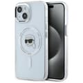 Miniatyrbillede 1 af 2: KarlLagerfeldIMLMetalKarlHeadMagSafe-CaseforiPhone15Plus(white)