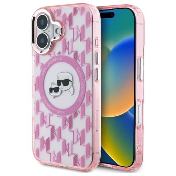 KarlLagerfeldIMLMonogramKarl&ChoupetteHeadMagSafe-CaseforiPhone16(pink)