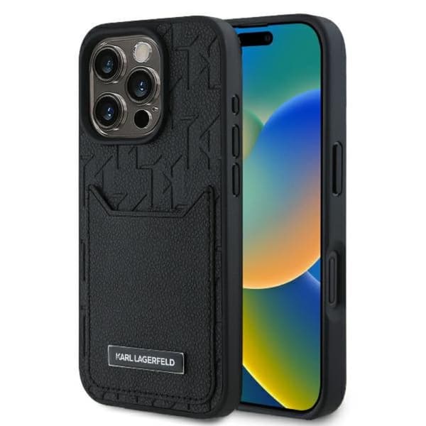 KarlLagerfeldCardslotsMonogram-CaseforiPhone16ProMax(black)