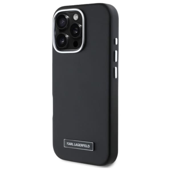 KarlLagerfeldFWMetalPlateMagSafe-CaseforiPhone16Pro(black)