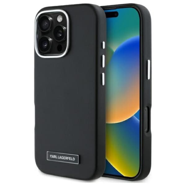 KarlLagerfeldFWMetalPlateMagSafe-CaseforiPhone16Pro(black)
