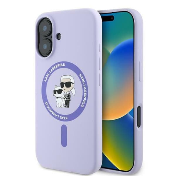 KarlLagerfeldSiliconeKarl&ChoupetteRingMagSafe-CaseforiPhone16(violet)