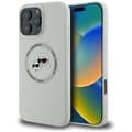 Miniatyrbillede 1 af 2: Karl Lagerfeld Silicone Double Heads And Circle MagSafe - Case for iPhone 16 Pro Max (beige)