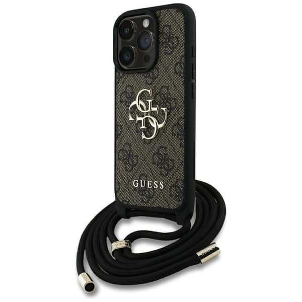 Guess4GBigLogoCordStrapCrossbody-CaseforiPhone16ProMax(brown)