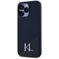 Pikkukuva 2 / 2: Karl Lagerfeld Silicone Shadow Metal Initial MagSafe - Case for iPhone 15 Pro (black)