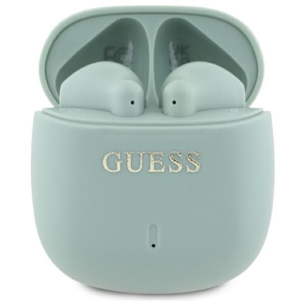 Guess Printed Classic Logo - Bluetooth TWS Headphones + Charging Case (Green)