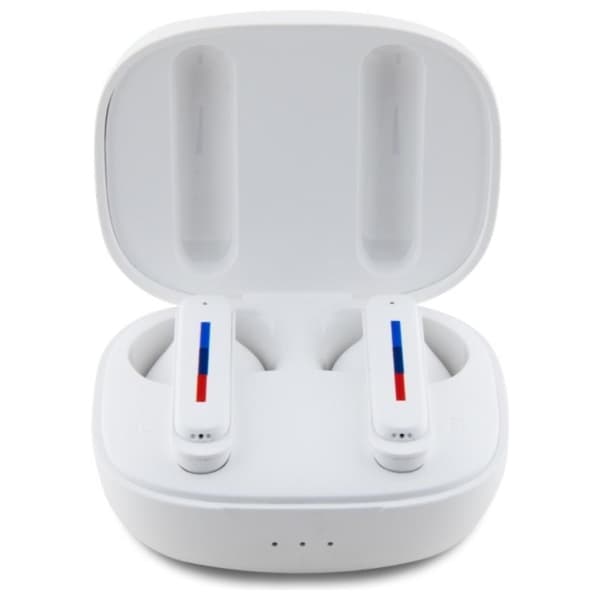 BMW Printed Logos - Bluetooth TWS Headphones ENC + Charging Case (White)