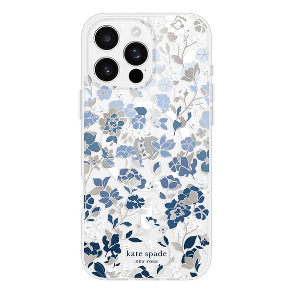 Kate Spade New York Protective Gems MagSafe - Case for iPhone 16 Pro Max (Flowerbed Blue)