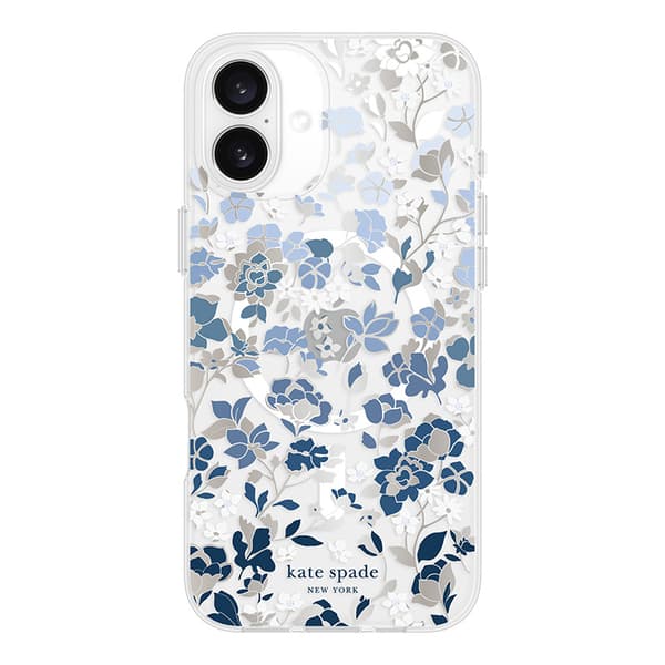 Kate Spade New York Protective Gems MagSafe - Case for iPhone 16 Plus (Flowerbed Blue)