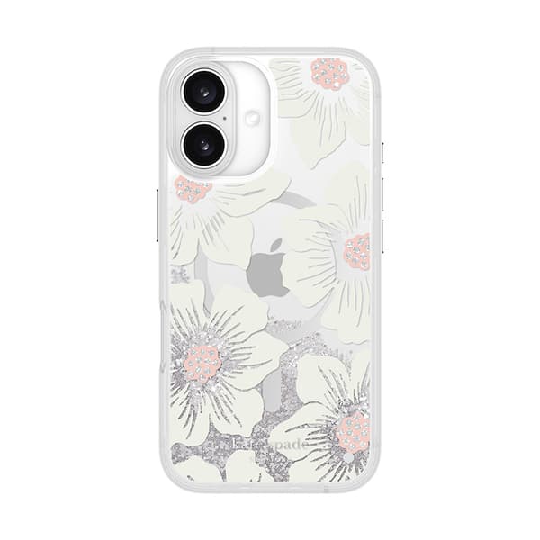 Kate Spade New York Liquid Glitter MagSafe - Case for iPhone 16 (Hollyhock Floral)